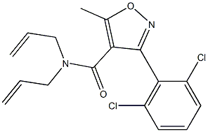 N4,N4-diallyl-3-(2,6-dichlorophenyl)-5-methylisoxazole-4-carboxamide Struktur