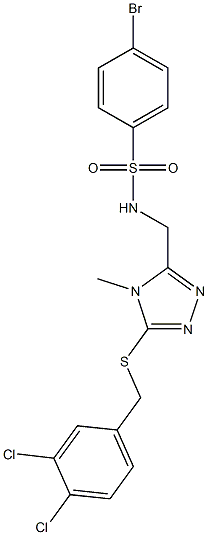 4-bromo-N-({5-[(3,4-dichlorobenzyl)sulfanyl]-4-methyl-4H-1,2,4-triazol-3-yl}methyl)benzenesulfonamide Struktur