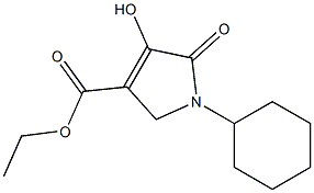 ethyl 1-cyclohexyl-4-hydroxy-5-oxo-2,5-dihydro-1H-pyrrole-3-carboxylate Struktur