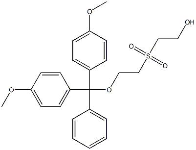 2-({2-[di(4-methoxyphenyl)(phenyl)methoxy]ethyl}sulfonyl)ethan-1-ol Struktur