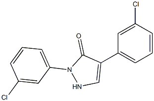 2,4-bis(3-chlorophenyl)-1,2-dihydro-3H-pyrazol-3-one Struktur