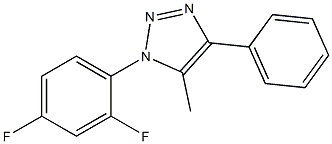 1-(2,4-difluorophenyl)-5-methyl-4-phenyl-1H-1,2,3-triazole Struktur