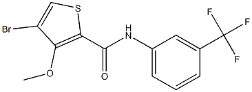 N2-[3-(trifluoromethyl)phenyl]-4-bromo-3-methoxythiophene-2-carboxamide Struktur