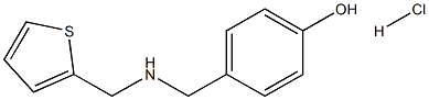 4-{[(2-thienylmethyl)amino]methyl}benzenol hydrachloride Struktur