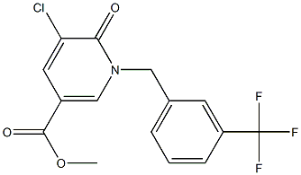 methyl 5-chloro-6-oxo-1-[3-(trifluoromethyl)benzyl]-1,6-dihydro-3-pyridinecarboxylate Struktur