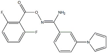 O1-(2,6-difluorobenzoyl)-3-(1H-pyrrol-1-yl)benzene-1-carbohydroximamide Struktur