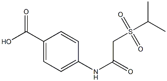 4-{[2-(isopropylsulfonyl)acetyl]amino}benzoic acid Struktur