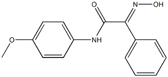 N1-(4-methoxyphenyl)-2-hydroxyimino-2-phenylacetamide Struktur