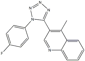 3-[1-(4-fluorophenyl)-1H-1,2,3,4-tetraazol-5-yl]-4-methylquinoline Struktur