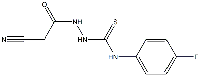 N1-(4-fluorophenyl)-2-(2-cyanoacetyl)hydrazine-1-carbothioamide Struktur