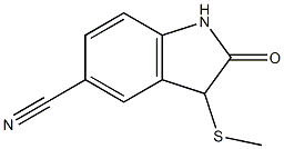 3-(methylthio)-2-oxoindoline-5-carbonitrile Struktur