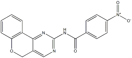 N-(5H-chromeno[4,3-d]pyrimidin-2-yl)-4-nitrobenzenecarboxamide Struktur