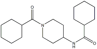 N1-[1-(cyclohexylcarbonyl)-4-piperidyl]cyclohexane-1-carboxamide Struktur