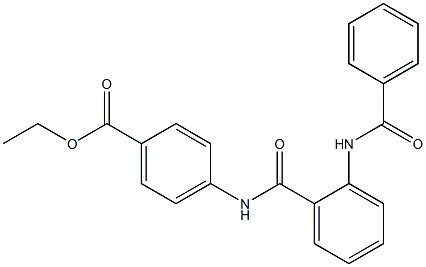 ethyl 4-{[2-(benzoylamino)benzoyl]amino}benzoate Struktur