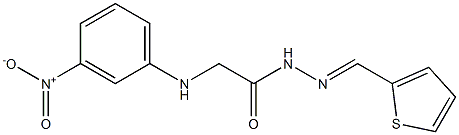 2-[(3-nitrophenyl)amino]-N'-[(1E)-2-thienylmethylene]acetohydrazide Struktur