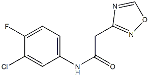 N1-(3-chloro-4-fluorophenyl)-2-(1,2,4-oxadiazol-3-yl)acetamide Struktur