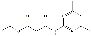 ethyl 3-[(4,6-dimethyl-2-pyrimidinyl)amino]-3-oxopropanoate Struktur