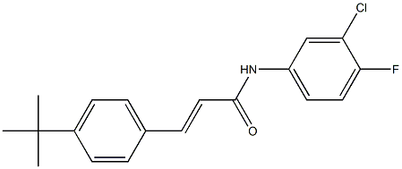 N1-(3-chloro-4-fluorophenyl)-3-[4-(tert-butyl)phenyl]acrylamide Struktur