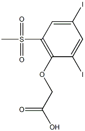 2-[2,4-diiodo-6-(methylsulfonyl)phenoxy]acetic acid Struktur