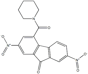 2,7-dinitro-4-(piperidinocarbonyl)-9H-fluoren-9-one Struktur