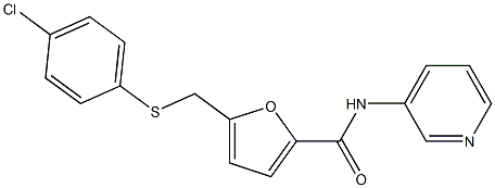 N2-(3-pyridyl)-5-{[(4-chlorophenyl)thio]methyl}-2-furamide Struktur