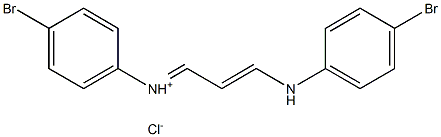 4-bromo-N-[(E,2E)-3-(4-bromoanilino)-2-propenylidene]benzenaminium chloride Struktur