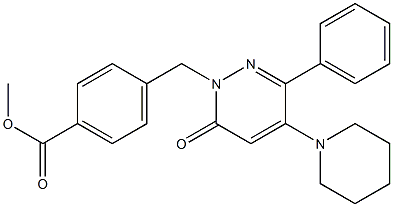 methyl 4-{[6-oxo-3-phenyl-4-piperidino-1(6H)-pyridazinyl]methyl}benzenecarboxylate Struktur