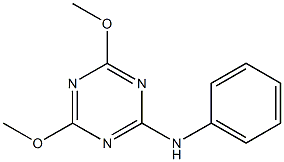 N2-phenyl-4,6-dimethoxy-1,3,5-triazin-2-amine Struktur