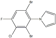 1-(2,6-dibromo-3-chloro-4-fluorophenyl)-1H-pyrrole Struktur