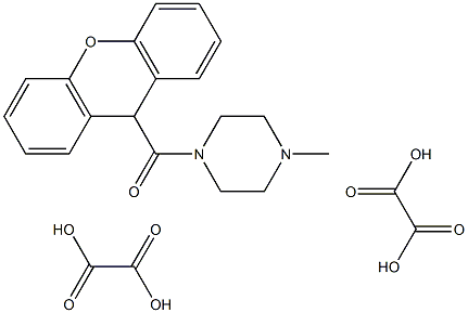 (4-methylpiperazino)(9H-xanthen-9-yl)methanone dioxalate Struktur