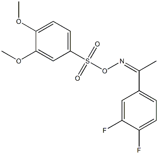 N-[1-(3,4-difluorophenyl)ethylidene]-N-{[(3,4-dimethoxyphenyl)sulfonyl]oxy}amine Struktur