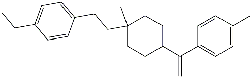 1-(4-ethylphenethyl)-1-methyl-4-[1-(4-methylphenyl)vinyl]cyclohexane Struktur