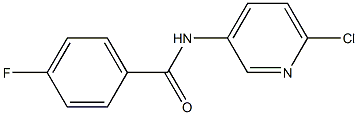 N-(6-chloro-3-pyridinyl)-4-fluorobenzenecarboxamide Struktur