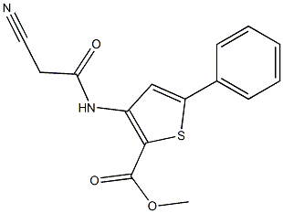 methyl 3-[(2-cyanoacetyl)amino]-5-phenylthiophene-2-carboxylate Struktur