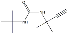 N-(tert-butyl)-N'-(1,1-dimethylprop-2-ynyl)urea Struktur