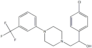 1-(4-chlorophenyl)-2-{4-[3-(trifluoromethyl)phenyl]piperazino}-1-ethanol Struktur