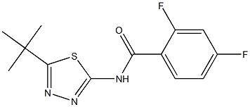 N-[5-(tert-butyl)-1,3,4-thiadiazol-2-yl]-2,4-difluorobenzenecarboxamide Struktur