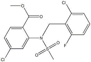 methyl 4-chloro-2-[(2-chloro-6-fluorobenzyl)(methylsulfonyl)amino]benzoate Struktur