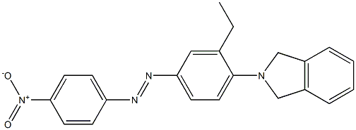 1-[4-(2,3-dihydro-1H-isoindol-2-yl)-3-ethylphenyl]-2-(4-nitrophenyl)diaz-1-ene Struktur