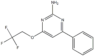 4-phenyl-6-(2,2,2-trifluoroethoxy)pyrimidin-2-amine Struktur