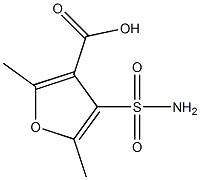 4-(aminosulfonyl)-2,5-dimethyl-3-furoic acid Struktur