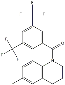 [3,5-di(trifluoromethyl)phenyl](6-methyl-1,2,3,4-tetrahydroquinolin-1-yl)methanone Struktur