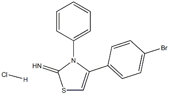 4-(4-bromophenyl)-3-phenyl-2,3-dihydro-1,3-thiazol-2-imine hydrochloride Struktur