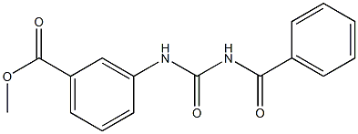 methyl 3-{[(benzoylamino)carbonyl]amino}benzoate Struktur