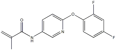 N1-[6-(2,4-difluorophenoxy)-3-pyridyl]-2-methylacrylamide Struktur