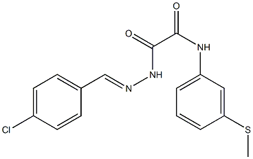 N1-[3-(methylthio)phenyl]-2-[2-(4-chlorobenzylidene)hydrazino]-2-oxoacetamide Struktur