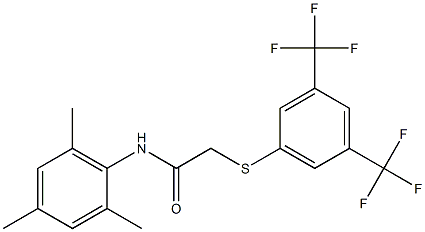 N1-mesityl-2-{[3,5-di(trifluoromethyl)phenyl]thio}acetamide Struktur