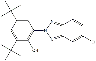 2,4-di(tert-butyl)-6-(5-chloro-2H-1,2,3-benzotriazol-2-yl)phenol Struktur