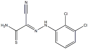 2-cyano-2-[2-(2,3-dichlorophenyl)hydrazono]ethanethioamide Struktur