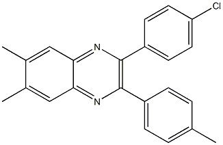 2-(4-chlorophenyl)-6,7-dimethyl-3-(4-methylphenyl)quinoxaline Struktur